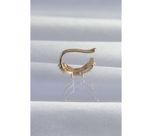 Pirinç Gold Renk Zirkon Taş Kaplama Earcuff Küpe - TJ-BKP9337