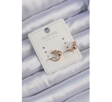 Xuping Rose Renk Zirkon Taşlı Bombeli Topçuk Earcuff Küpe - TJ-BKP9422