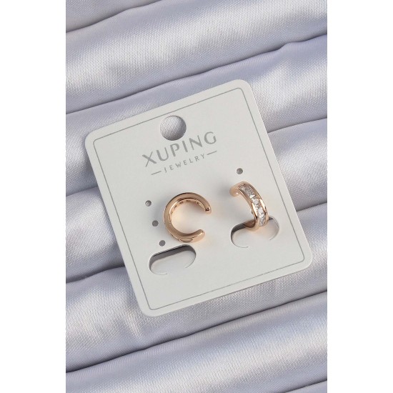 Xuping Rose Renk Zirkon Taş Kaplama Earcuff Küpe - TJ-BKP9426