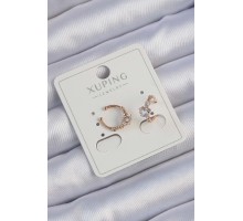 Xuping Rose Renk Zirkon Taşlı Yıldız Model Earcuff Küpe - TJ-BKP9427