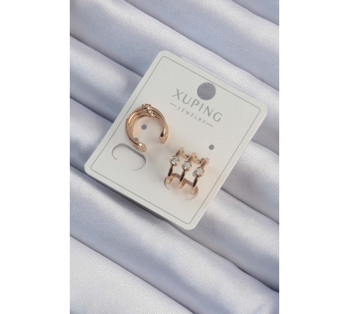 Xuping Rose Renk Zirkon Taşlı Earcuff Küpe - TJ-BKP9439