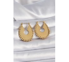 316L Çelik Gold Renk Kadın Küpe - TJ-BKP9574