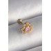 316L Çelik Gold Renk Zirkon Taşlı Kalp Tragus Piercing - TJ-PR1230