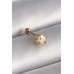 316L Çelik Gold Renk Zirkon Taşlı Kalp Tragus Piercing - TJ-PR1242