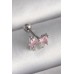 316L Çelik Gümüş Renk Pembe Zirkon Taşlı Fiyonk Tragus Piercing - TJ-PR1251