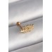 316L Çelik Gold Renk Zirkon Taşlı Dal Tragus Piercing - TJ-PR1258