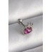 316L Çelik Gümüş Renk Pembe Mineli Kalp Zirkon Taş Detaylı Taç Tragus Piercing - TJ-PR1263