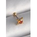 316L Çelik Gold Renk Turuncu Zirkon Taşlı Tragus Piercing - TJ-PR1270