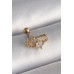 316L Çelik Gold Renk Zirkon Taşlı Toplu İğne Tragus Piercing - TJ-PR1274