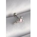 316L Çelik Gümüş Renk Zirkon Taş Detay Pembe Kalp İşleme Tragus Piercing - TJ-PR1281