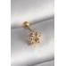 316L Çelik Gold Renk Zirkon Taşlı Yıldız Model Tragus Piercing - TJ-PR1296