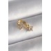 316L Çelik Gold Renk Zirkon Taşlı Çiçek Model Sallantı Detay Tragus Piercing - TJ-PR1314