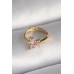 316L Çelik Gold Renk Pembe Zirkon Taşlı Kelebek Model Tragus Piercing - TJ-PR1330