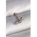 316L Çelik Gümüş Renk Zirkon Taşlı Tragus Piercing - TJ-PR1349