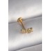 316L Çelik Gold Renk Zirkon Taşlı Yıldız Model Tragus Piercing - TJ-PR1352