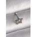 316L Çelik Gümüş Renk Renkli Zirkon Taşlı Yıldız Model Tragus Piercing - TJ-PR1355