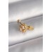 316L Çelik Gold Renk Zirkon Taşlı Sallantı Kalp Detay Tragus Piercing - TJ-PR1360