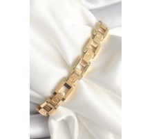 316L Çelik Gold Renk Unisex Bileklik - TJ-BB6497