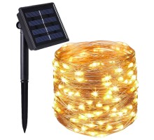 Solar Güneş Enerjili Peri Led 20 Metre Günışığı 8 Mod 200 Led