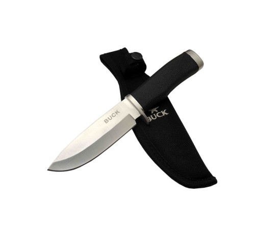 Buck 7-7 Siyah Av / Outdoor Bıçak 22cm - Siyah Sap, Kılıflı