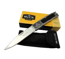 Buck Knives BK-001BRV Kamp Çakı 23 cm - Metal İşlemeli Sap, Kılıflı