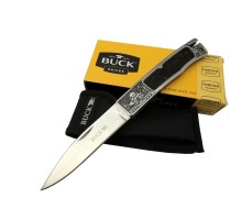 Buck Knives BK-001BRV Kamp Çakı 23 cm - Metal; Kauçuk İşlemeli Sap, Kılıflı