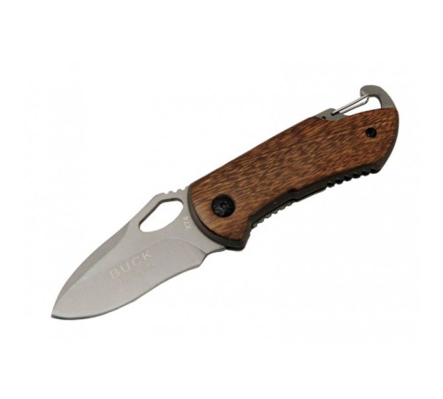 Buck X74 Çakı Ahşap 15 cm Manuel, Kemerlikli