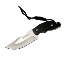 Crkt Civet 2805 WY Tırtıklı Kamp Bıçak 18 cm - Plastik Sap, Kılıflı, İpli