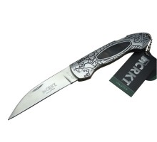 CRKT CR 0124 Kamp Çakı 20 cm - Metal Desenli Sap, Kılıflı, Kutulu