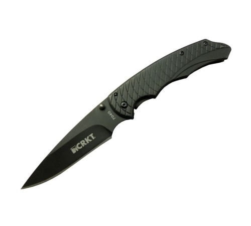 CRKT CR 7040 Siyah Kamp Çakı Metal 22 cm - Metal Saplı, Otomatik, Kılıflı, Kutulu