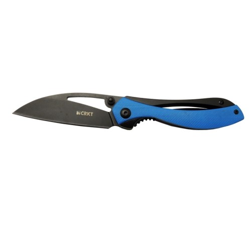 Crkt Pleroma 821A BL Mavi Kamp / Outdoor Çakı 18cm - Manuel, Kemerlikli, Kutulu