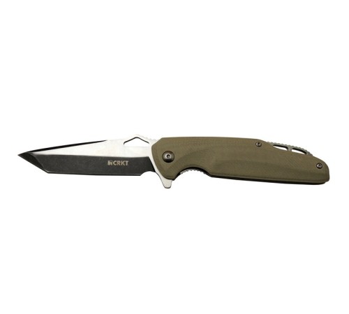 Crkt Predator 706 C Bej Kamp / Outdoor Çakı 21cm - Yarı Otomatik, Kemerlikli, Kutulu