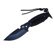 DPX Gear Assault 0238BK Kamp Bıçağı 22,5 cm - Siyah, Metal & İpli Sap