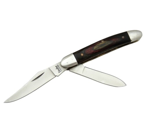 K-21 Linder Çiftli / Çift Ağızlı Çakı 14,5 cm - Ahşap Saplı, Manuel