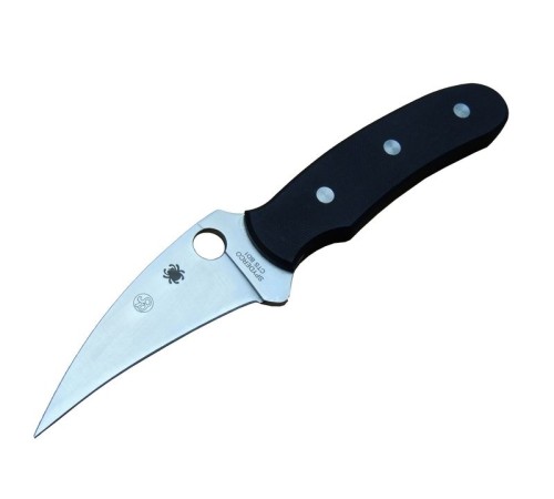 Spyderco CTS BD1 Sivri Outdoor Bıçağı 20 cm - Siyah Sapl, Kemerlikli Kılıf