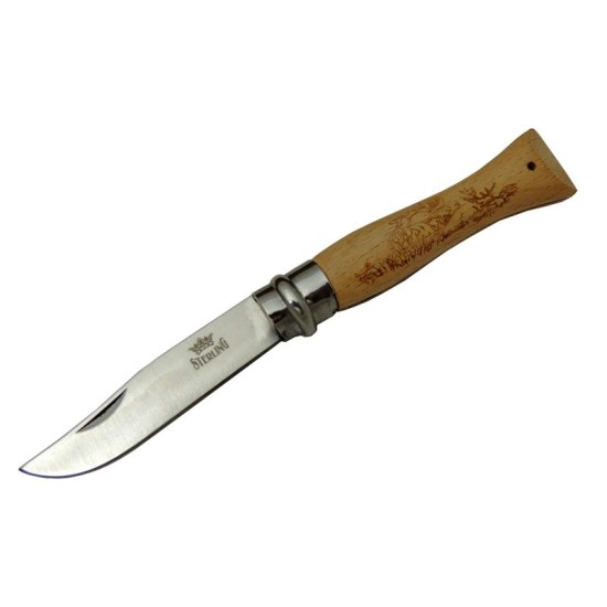 Sterling T0195 Bahçe Çakı 16 cm - Ahşap Sap, Bilezikli, Kılıflı