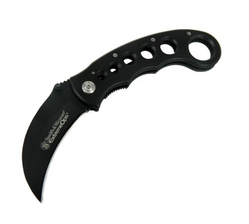 SW SW205 Siyah Karambit Kamp Çakı 19cm- Manuel, Kemerlikli