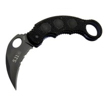 X14 5.11 Siyah Karambit Koleksiyon Çakı 16 cm - Plastik Sap