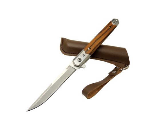 ZBR M390 1-37 Kahverengi Kamp Çakısı 21cm - Manuel, Ahşap Sap, Kılıflı