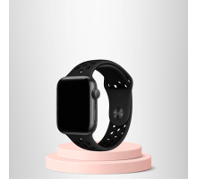 Apple Watch 42 44 45 49 Mm/L Kordon Kayış Bileklik Delikli SİYAH