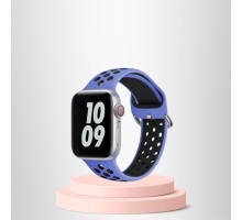 Apple Watch 42 44 45 49 Mm/L Kordon Kayış Bileklik Delikli LİLA-SİYAH