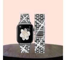 Apple Watch Uyumlu 38/40/41 Mm Diamond Metal Kordon SİYAH