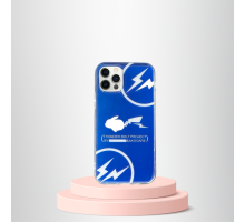İphone 12 Pro Max Uyumlu Baskili Renkli̇ Transparan Kilif  Ti̇er Cover Laci̇vert