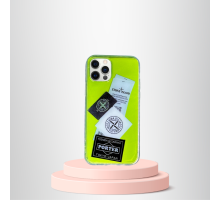 İphone 12 Pro Max Uyumlu Baskili Renkli̇ Transparan Kilif  Ti̇er Cover Yeşi̇l