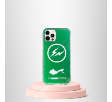 İphone 12 Pro Max Uyumlu Baskili Renkli̇ Transparan Kilif  Ti̇er Cover Koyu Yeşi̇l