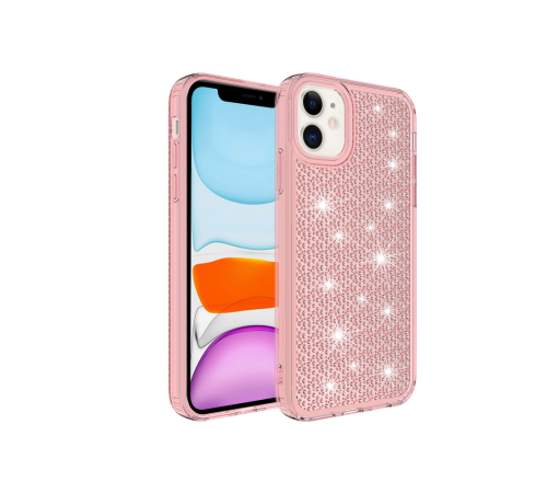 İPHONE 12 SNOW SİLİKON KAPAK PEMBE