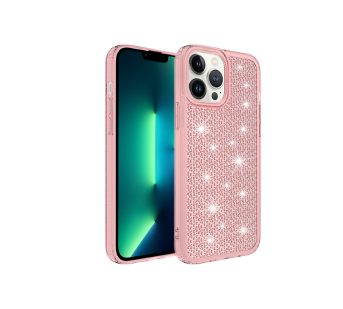 İPHONE 13 PRO  SNOW SİLİKON KAPAK PEMBE