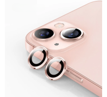 Iphone 15 Birebir Uyumlu Kamera Lens Koruyucu Cam PEMBE