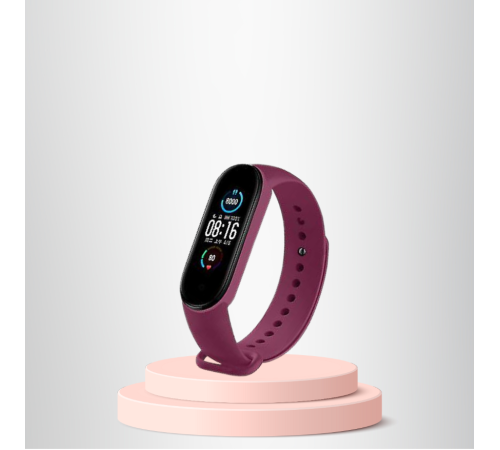 Mi Band 3-4 Uyumlu Silikon Kordon M3-M4 Uyumlu BORDO