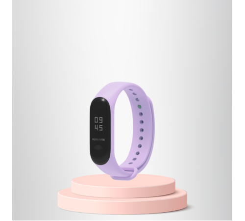 Mi Band 3-4 Uyumlu Silikon Kordon M3-M4 Uyumlu LİLA